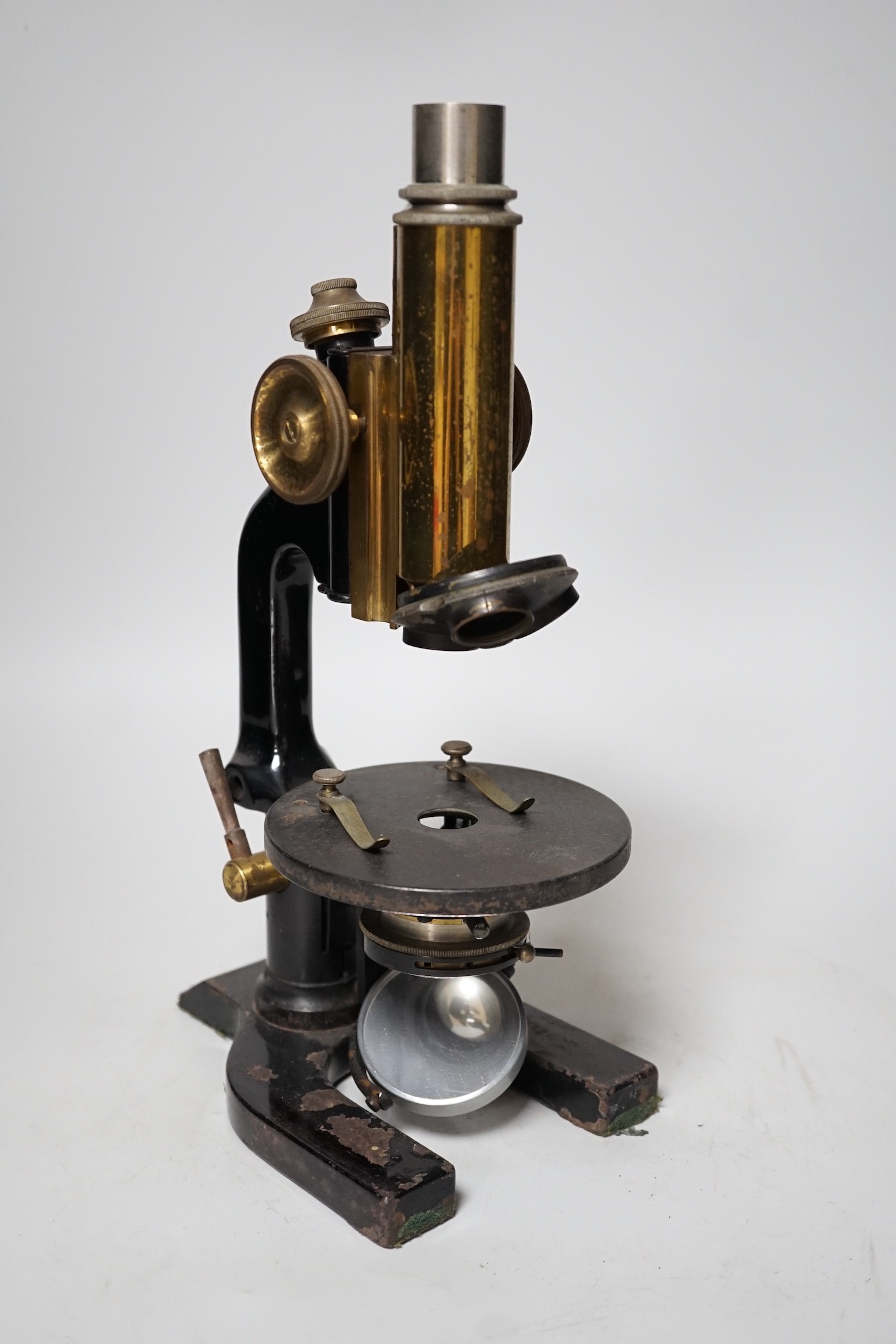 A Victorian cased microscope